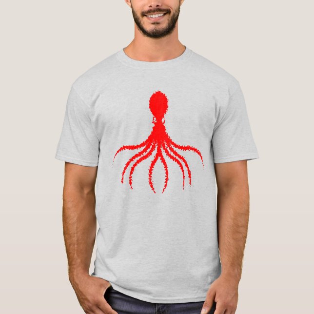 Diseño de pulpo angustiado - Camiseta básica mascu (Anverso)