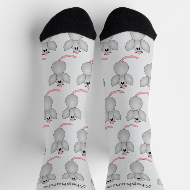 Diseño de Ratón de Calcetines (Arriba)