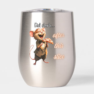 Diseño de ratón de dieta de pizza divertida