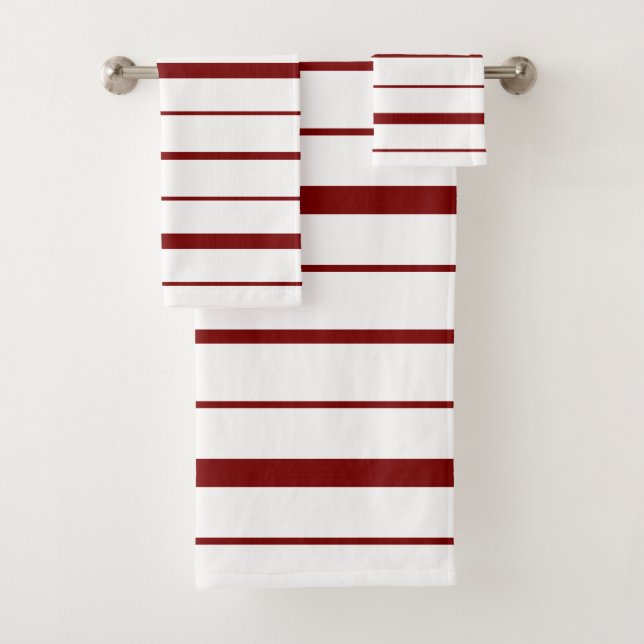 Diseño de Rayas Burdeos sobre Blanco (In situ)