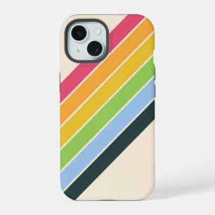 Diseño de rayas retro coloridas rayadas de los año