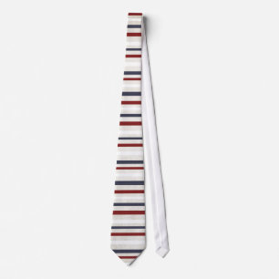 Diseño de rayas rojas/blancas/azules 4 corbata mas