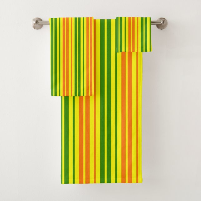 Diseño de rayas verticales naranja amarillo verde  (In situ)