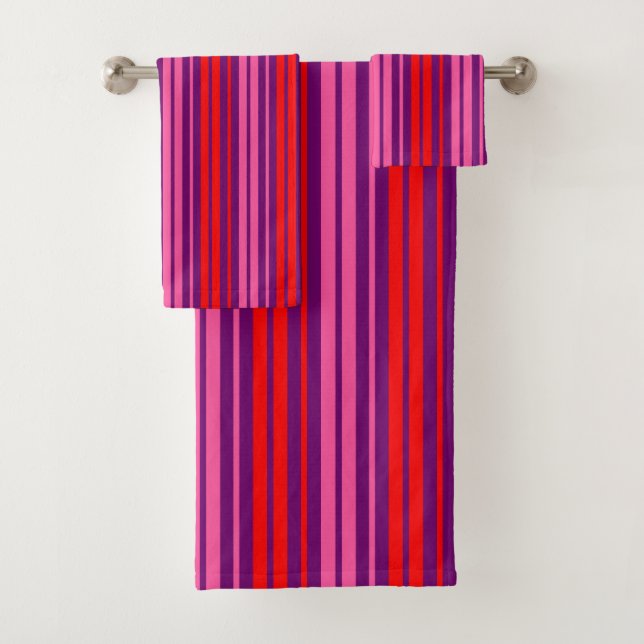 Diseño de rayas verticales rosa morado rojo   (In situ)