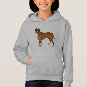 Diseño de raza de perro boxer marrón agradable