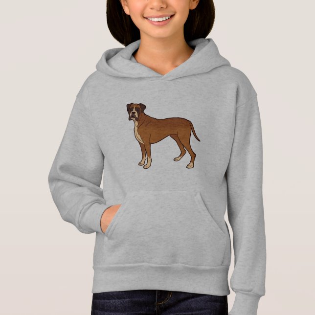 Diseño de raza de perro boxer marrón agradable (Anverso)