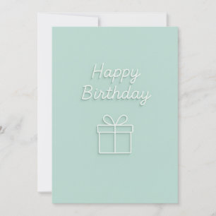 Diseño de regalo de cumpleaños feliz minimalista