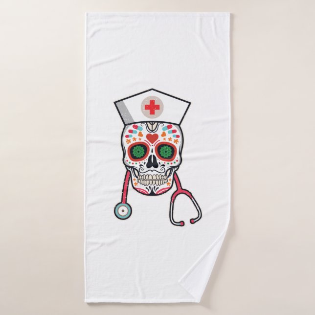 Diseño de regalo de enfermería mexicana de Fun Sku (Toalla de baño)