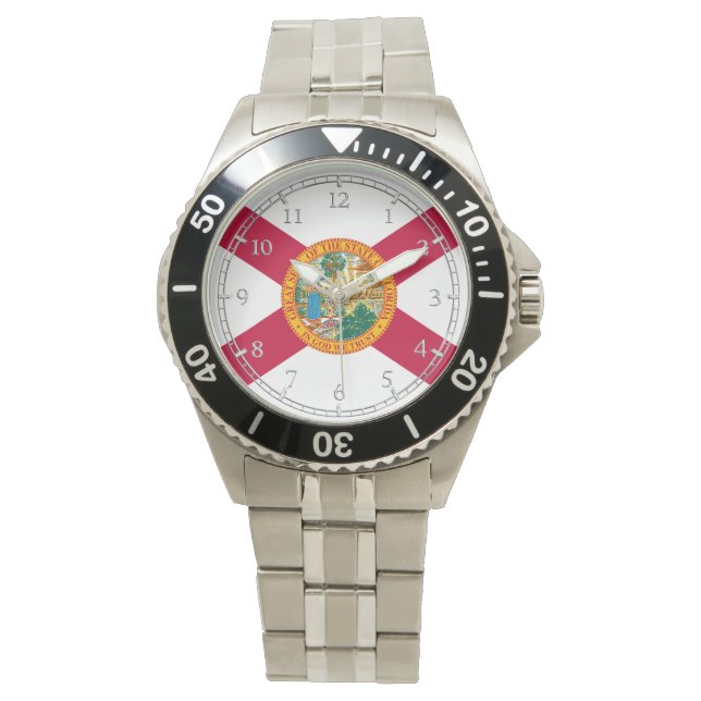 Diseño de reloj de bandera del estado de Florida (Anverso)
