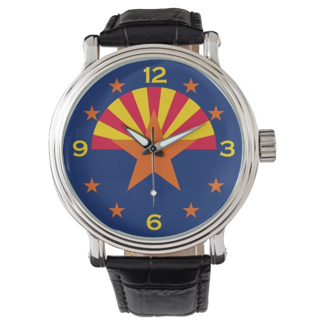 Diseño de reloj de bandera estatal de Arizona (Anverso)