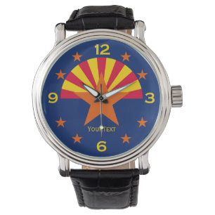 Diseño de reloj de bandera estatal de Arizona pers