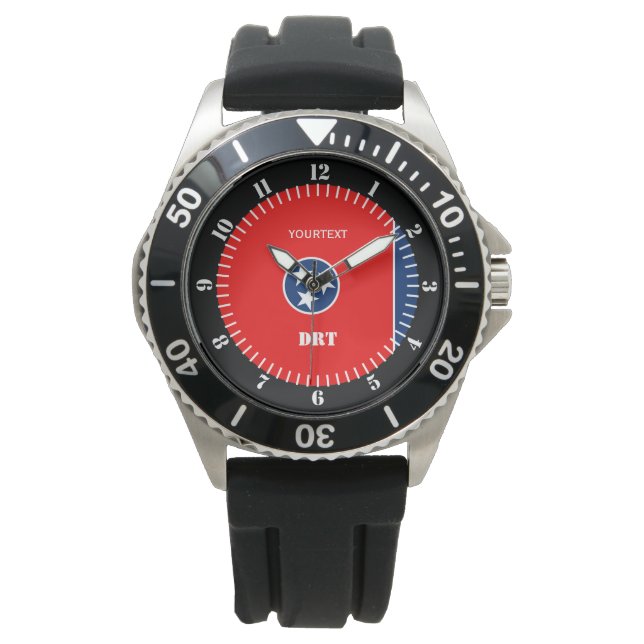 Diseño de reloj de bandera estatal de Tennessee pe (Anverso)