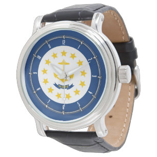 Diseño de reloj de la bandera del estado de Rhode 