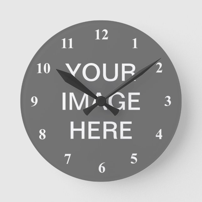 Diseño de reloj de números | Personalizar con tu f (Anverso)