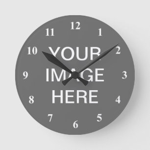 Diseño de reloj de números   Personalizar con tu f