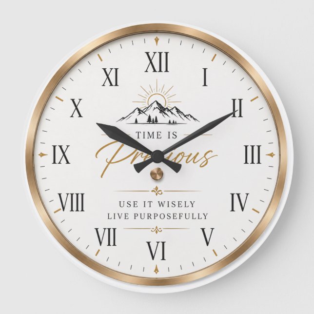 Diseño de reloj de pared personalizado moderno y e (Anverso)