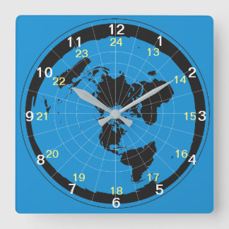 Diseño de reloj de tierra plano