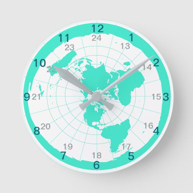 Diseño de reloj de tierra plano (Anverso)