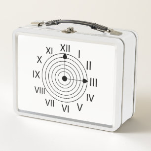 Diseño de reloj romano en blanco y negro