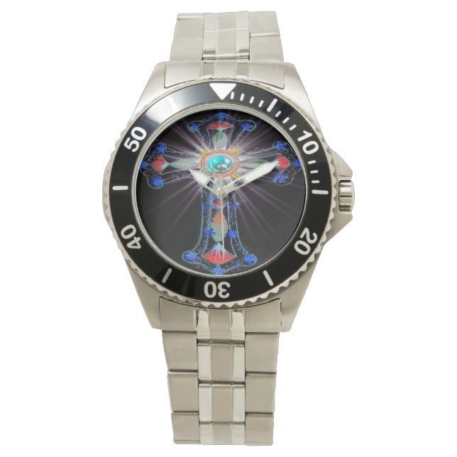 Diseño de relojes de cruz religiosos cristianos (Anverso)