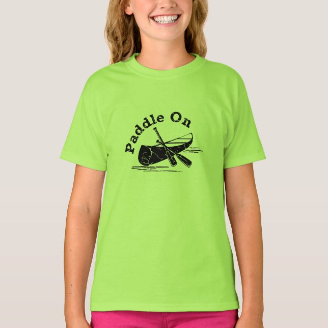 Diseño de remo angustiado - camiseta básica para n (Anverso)