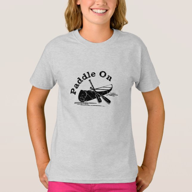 Diseño de remo angustiado - camiseta básica para n (Anverso)