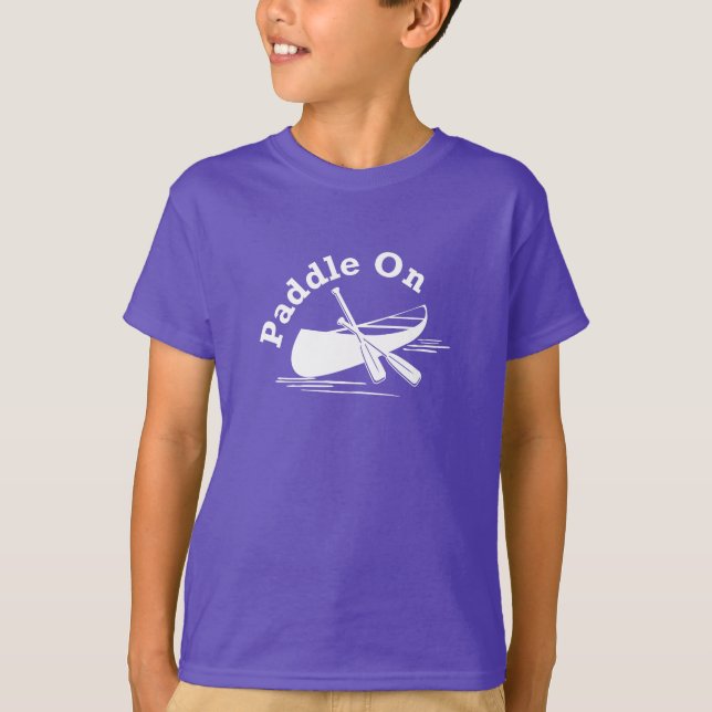 Diseño de remo - Camiseta básica para niños (Anverso)