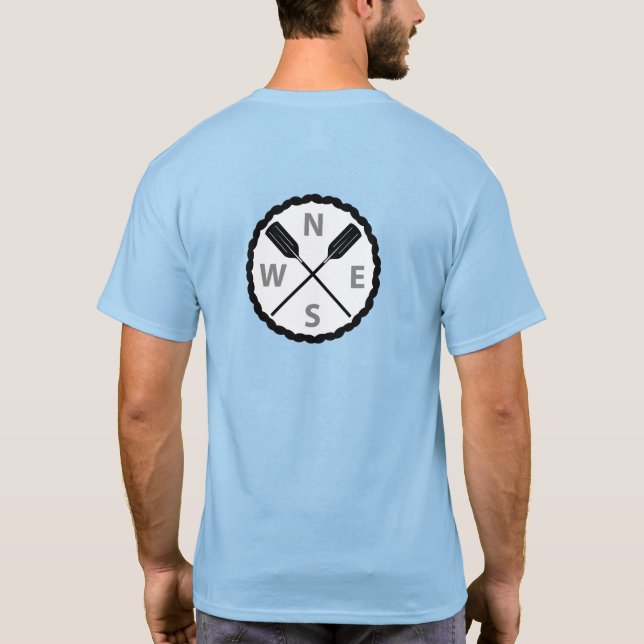 Diseño de remo en el explorador - Camiseta básica  (Reverso)