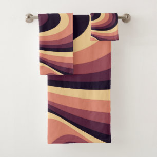 Diseño de remolinos abstractos púrpura, rosa y bei