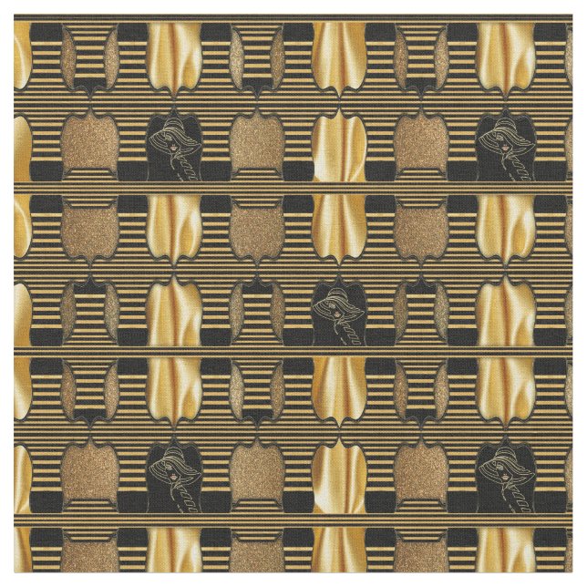 Diseño de repetición de tela Art Déco de 1920 (De cerca)