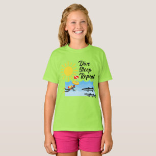 Diseño de repetición del sueño de buceo - Camiseta