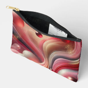 Diseño de resumen rosado Bolsa con cremallera