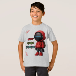 diseño de robot tecnológico futurista de camisetas