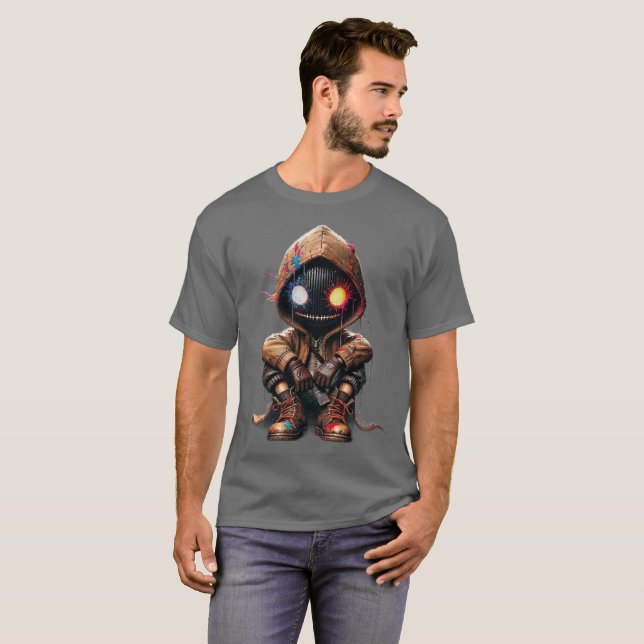 diseño de robot tecnológico futurista de camisetas (Anverso completo)