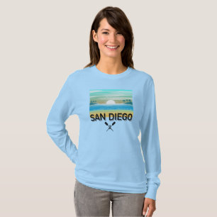 Diseño de San Diego - Camiseta básica de manga lar