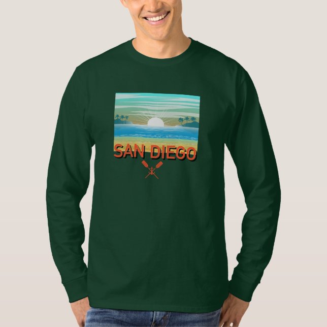 Diseño de San Diego - Camiseta básica de manga lar (Anverso)