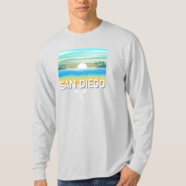 Diseño de San Diego - Camiseta básica de manga lar (Anverso)