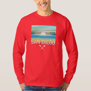 Diseño de San Diego - Camiseta básica de manga lar