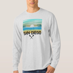 Diseño de San Diego - Camiseta básica de manga lar
