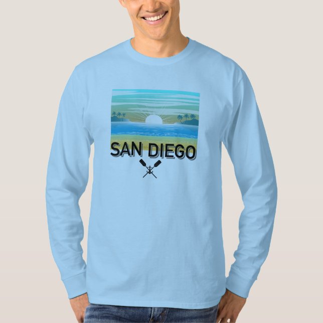 Diseño de San Diego - Camiseta básica de manga lar (Anverso)
