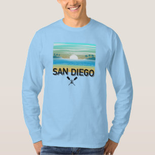 Diseño de San Diego - Camiseta básica de manga lar