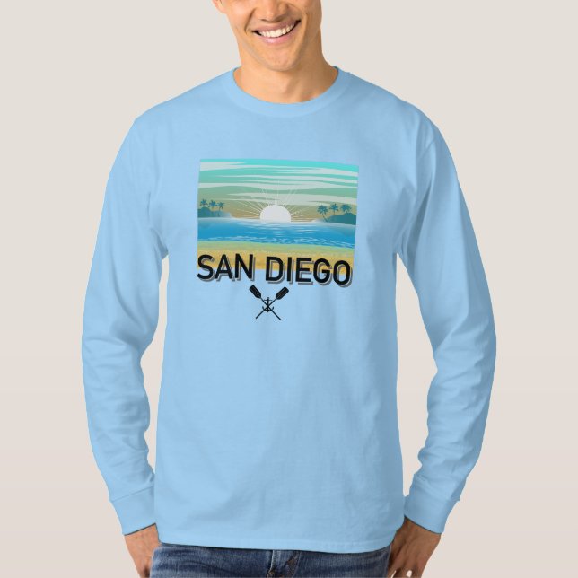 Diseño de San Diego - Camiseta básica de manga lar (Anverso)