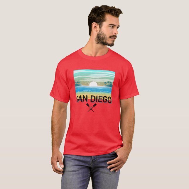 Diseño de San Diego - Camiseta oscura básica (Anverso completo)