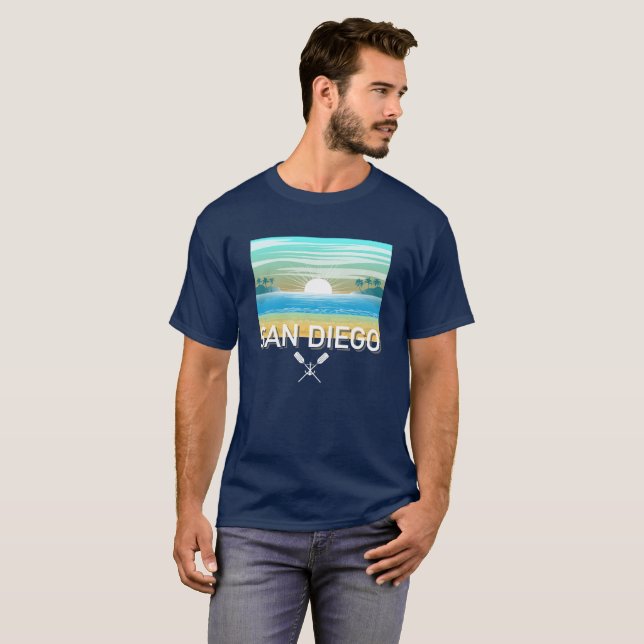 Diseño de San Diego - Camiseta oscura básica (Anverso completo)