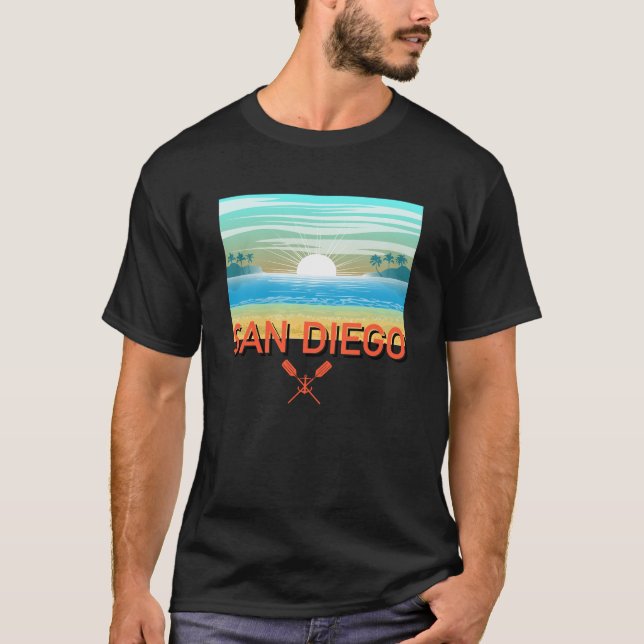 Diseño de San Diego - Camiseta oscura básica (Anverso)
