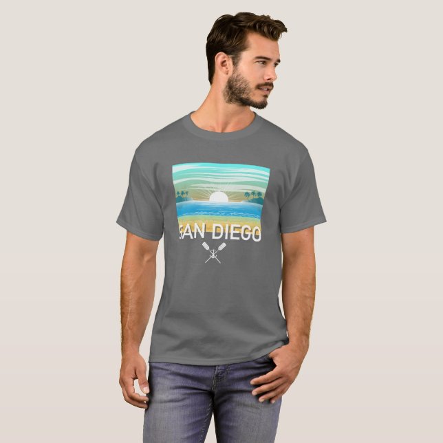Diseño de San Diego - Camiseta oscura básica (Anverso completo)