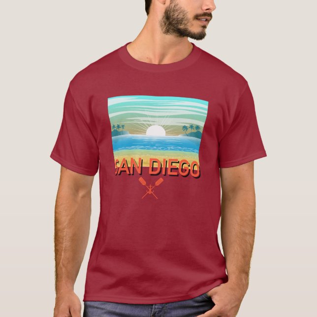 Diseño de San Diego - Camiseta oscura básica (Anverso)