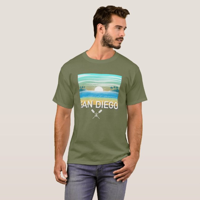 Diseño de San Diego - Camiseta oscura básica (Anverso completo)