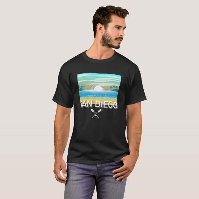 Diseño de San Diego - Camiseta oscura básica (Anverso completo)