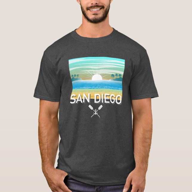 Diseño de San Diego - Camiseta oscura básica (Anverso)